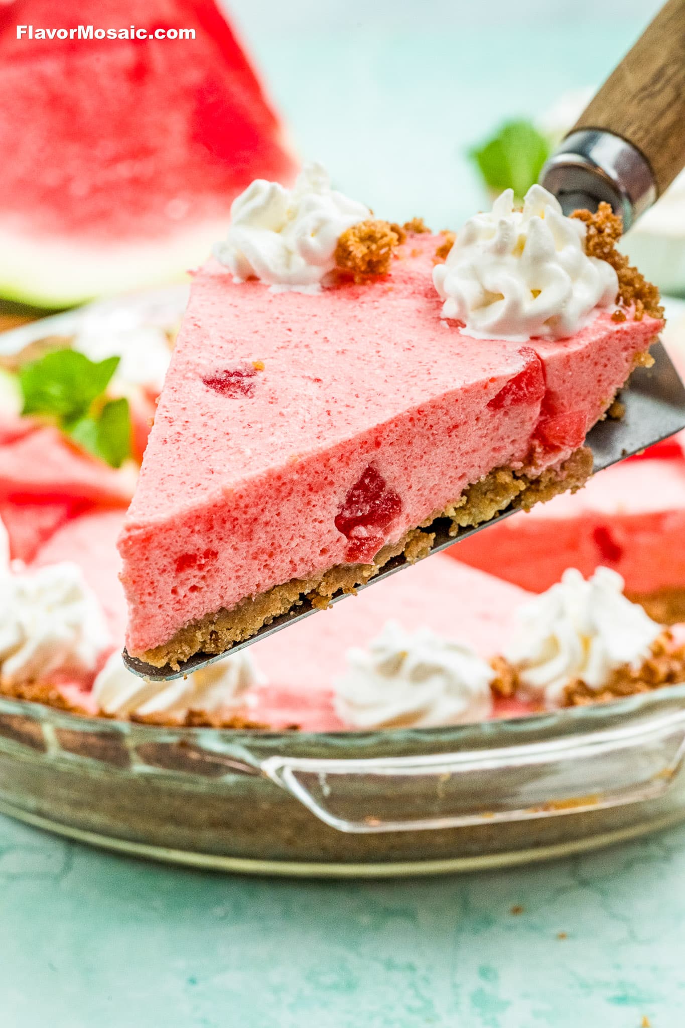 No-Bake Chilled Watermelon and Coconut Pudding