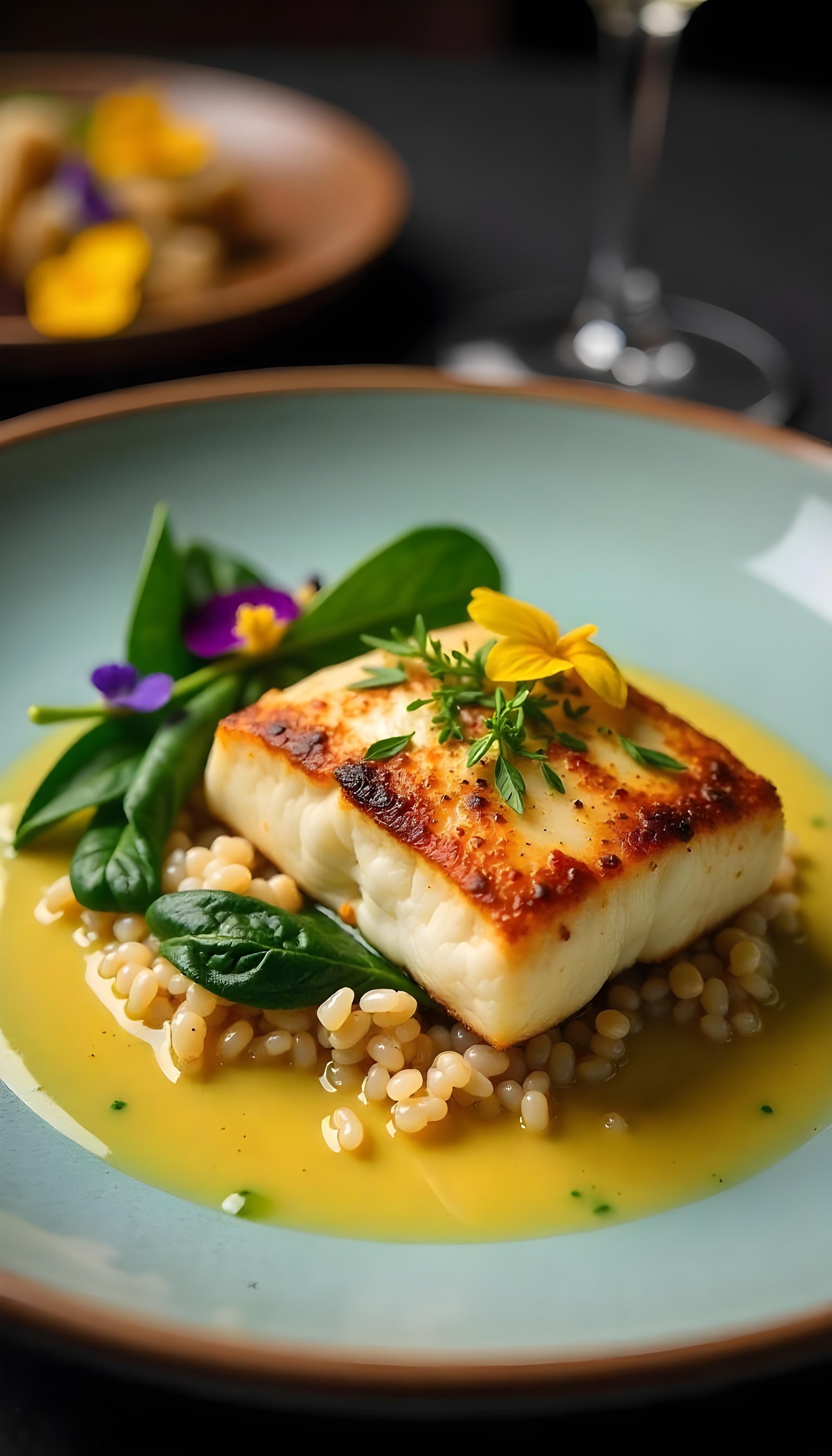 Pan-Seared Sea Bass with Herb-Infused Brown Butter Sauce