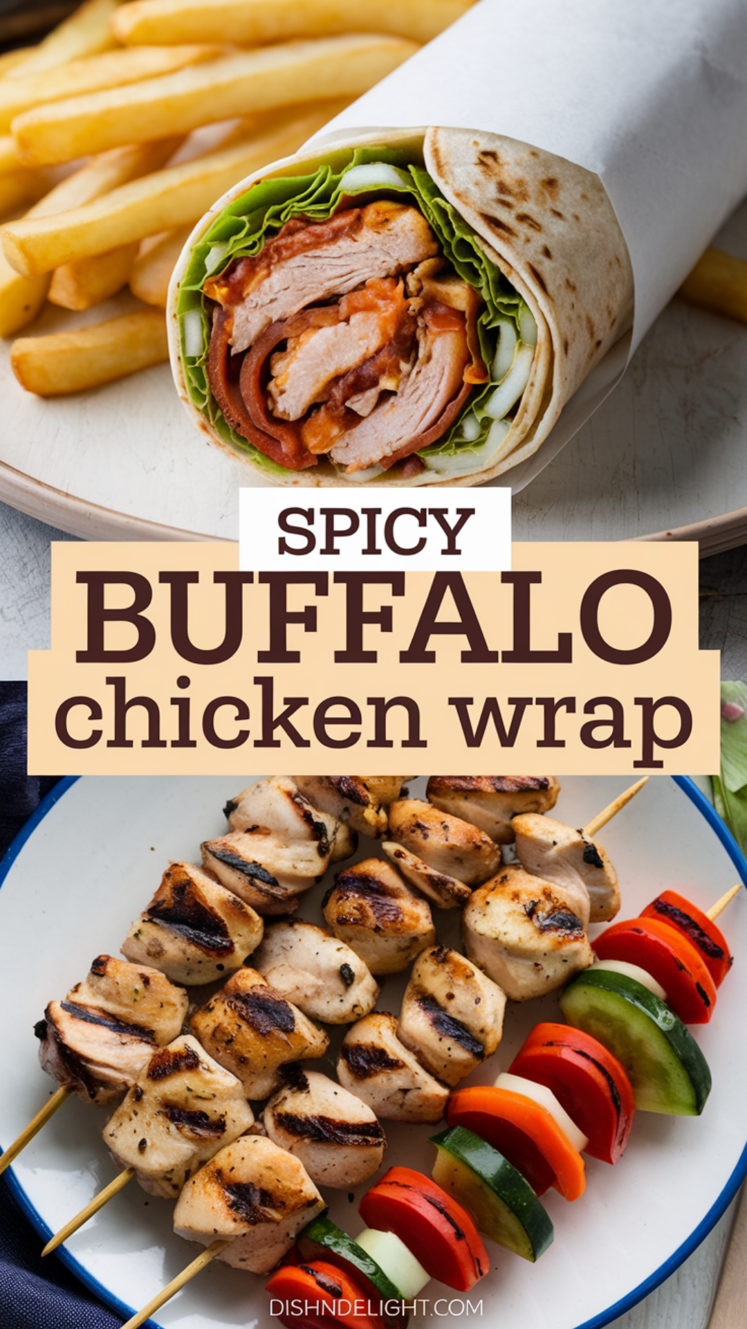 Spicy Buffalo Ranch Chicken Wrap with Crisp Romaine