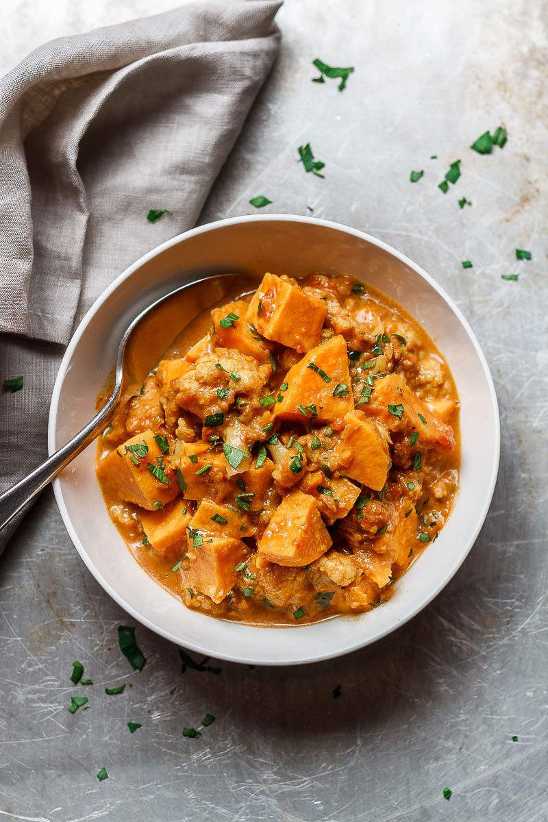 Spiced Nut-Free Cauliflower and Sweet Potato Curry