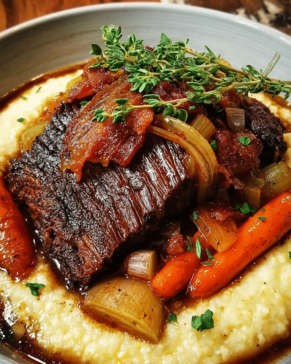 Slow-Braised Panko-Crusted Beef Brisket