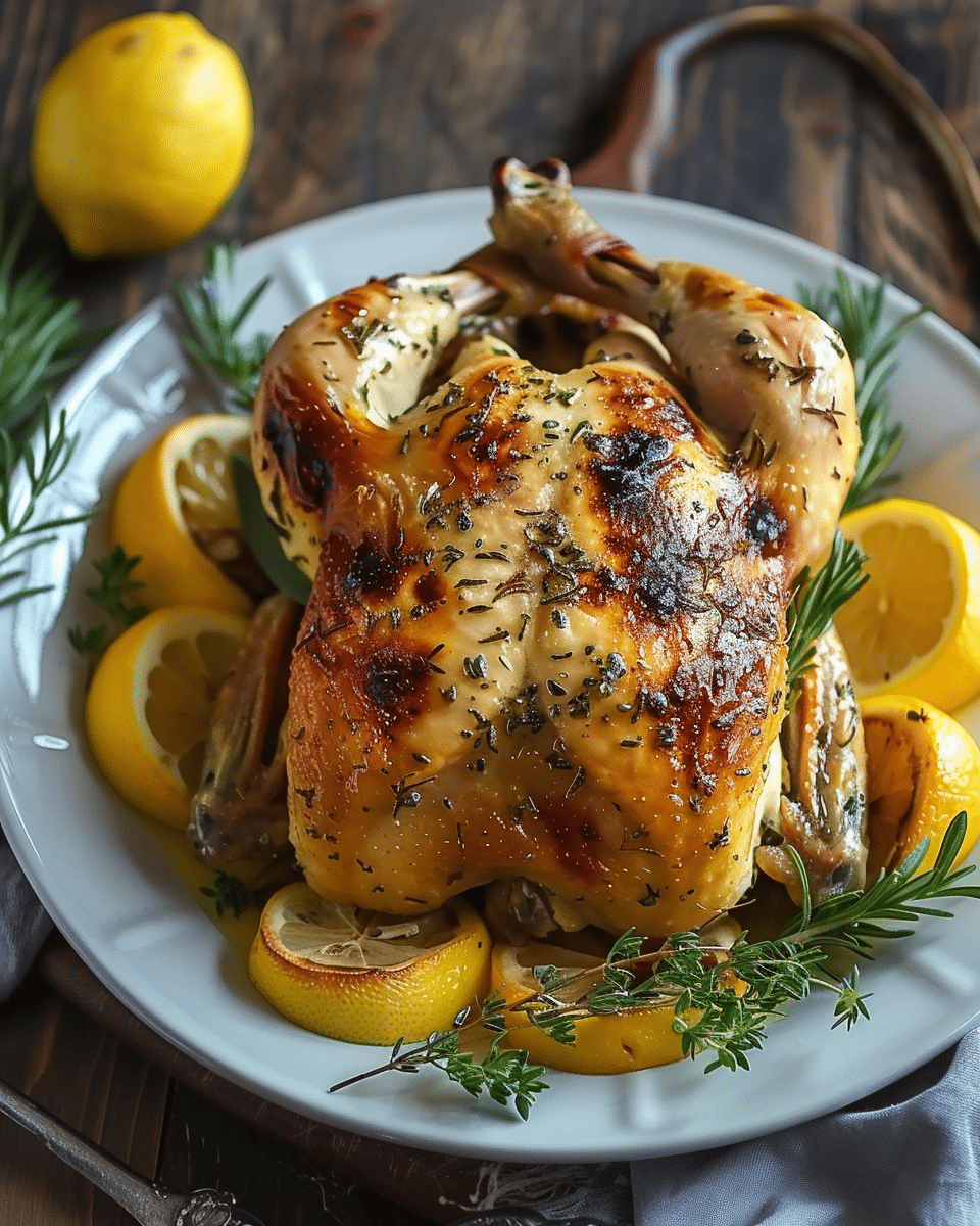 Genuine Herb-Roasted Chicken with Lemon
