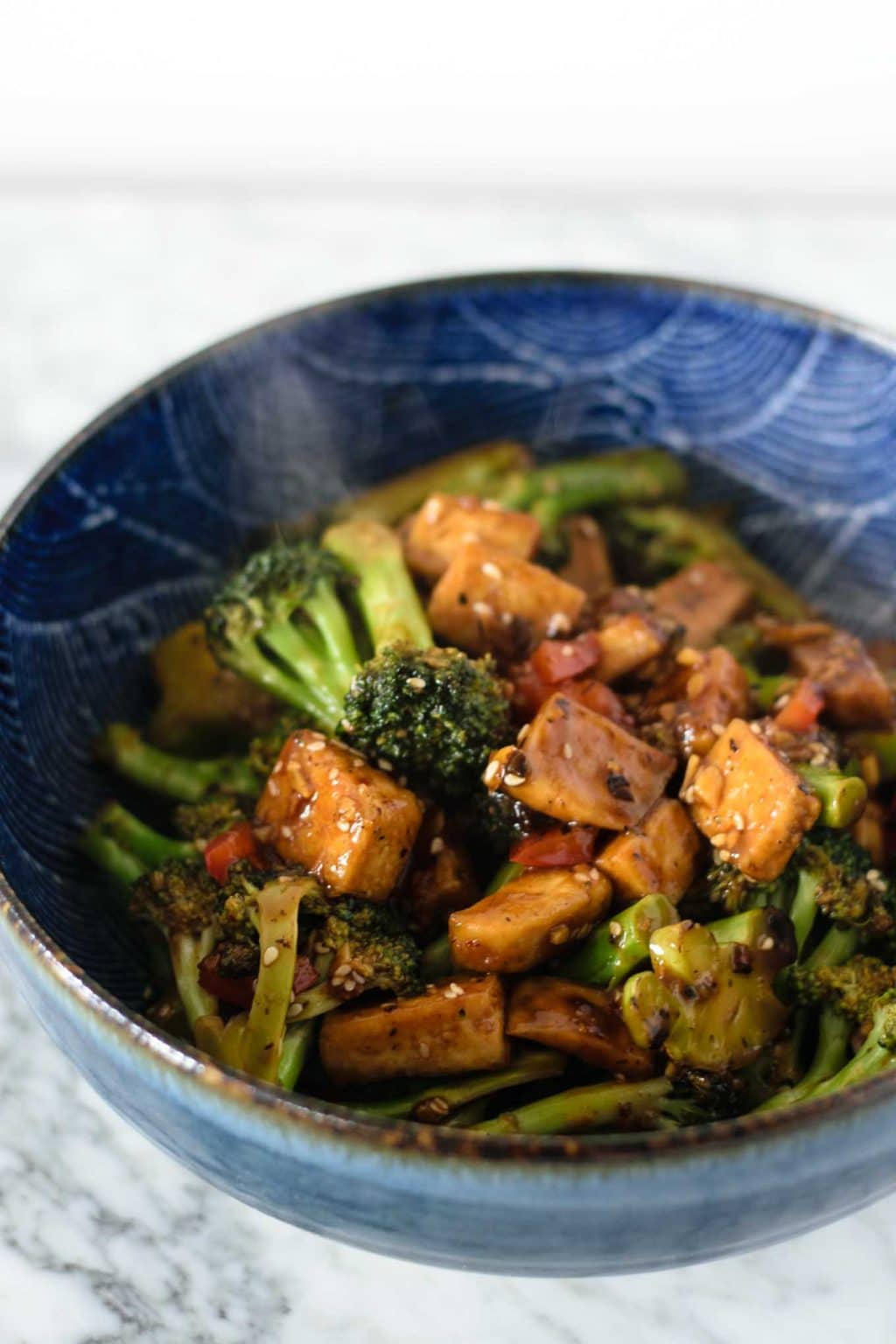 Stir-Fried Tofu with Broccoli and Black Bean Sauce