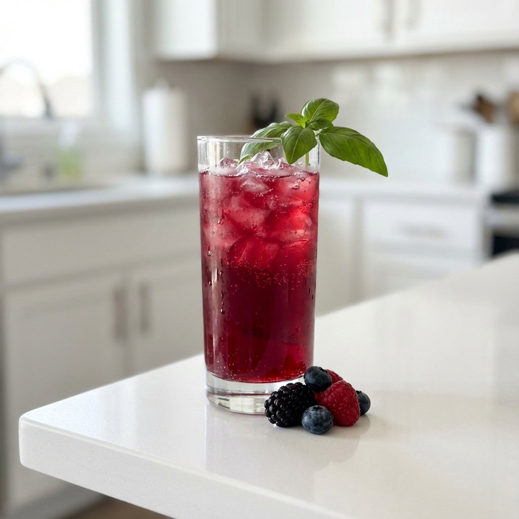 Berry Basil Mocktail