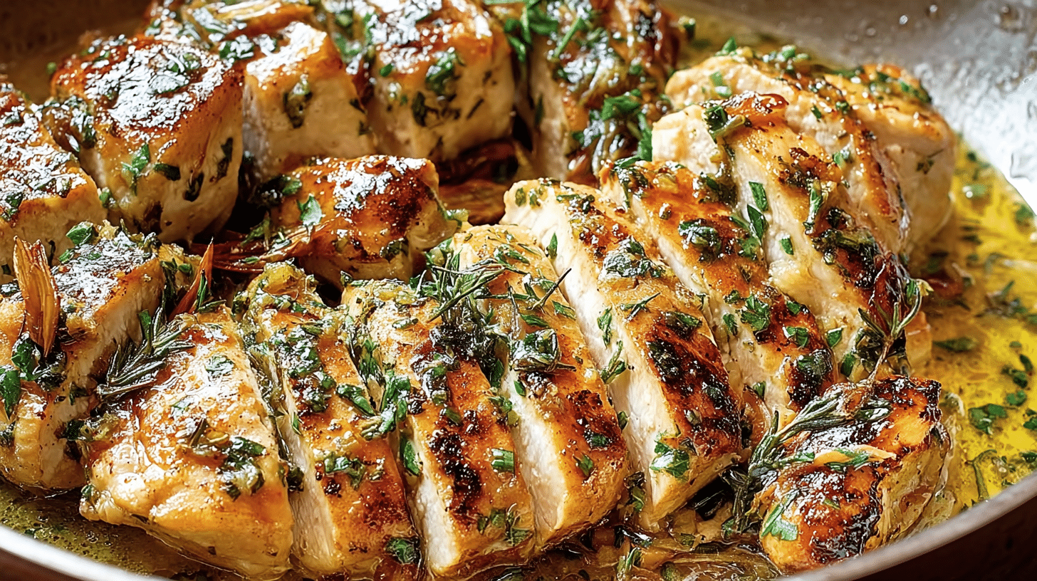 Pan-Seared Chicken with Garlic and Rosemary Butter