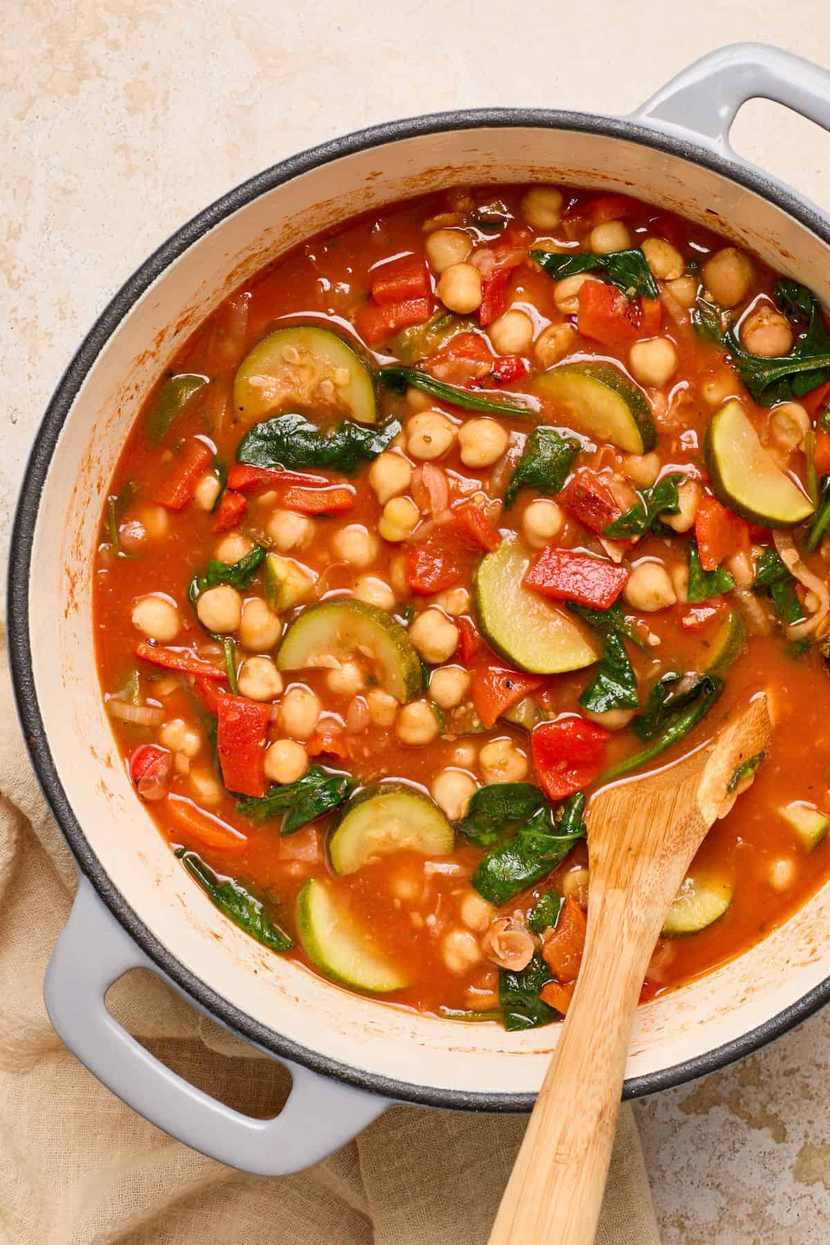 Creamy Roasted Zucchini and Chickpea Stew