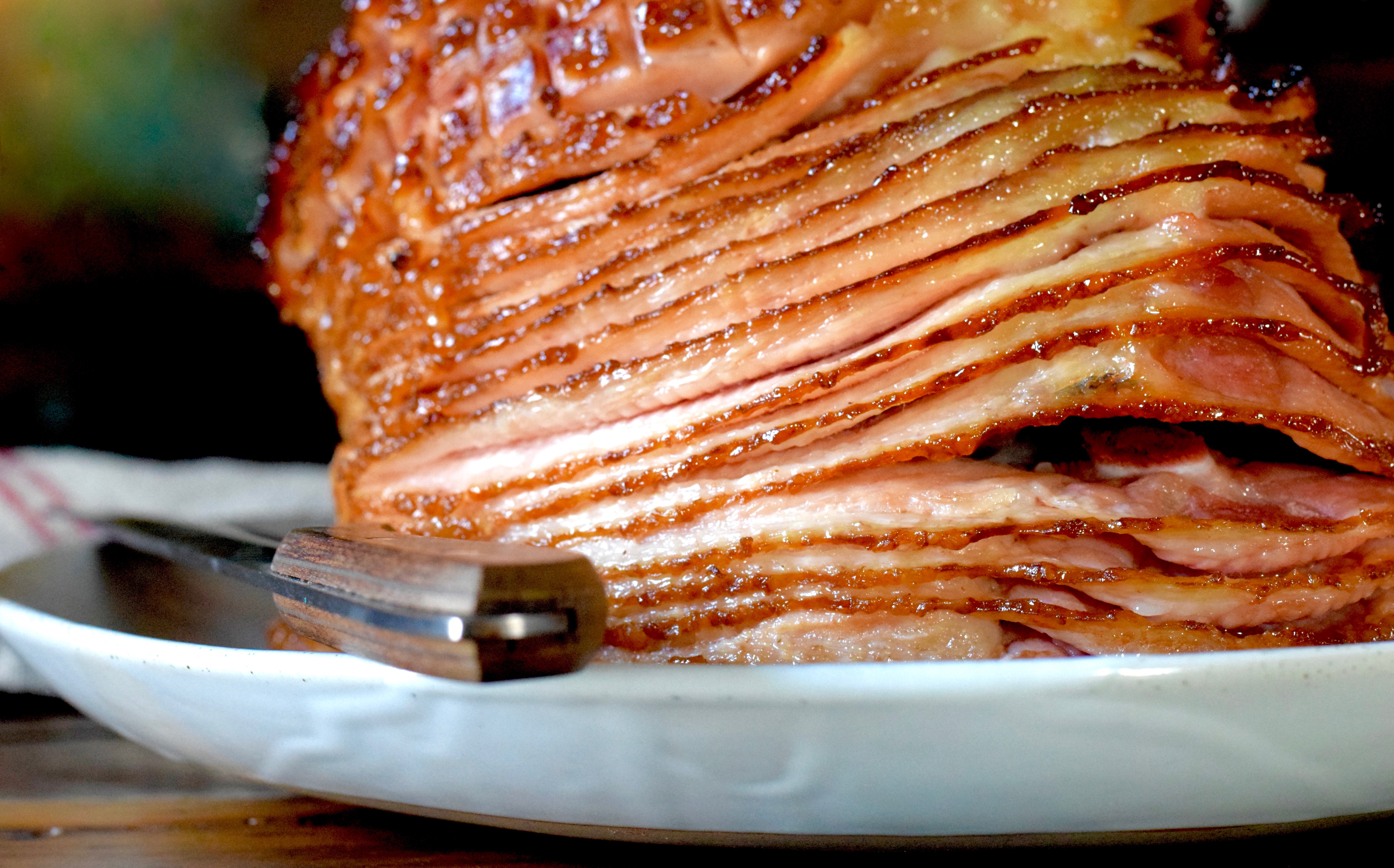 Maple-Glazed Ham with Spiced Apple Chutney