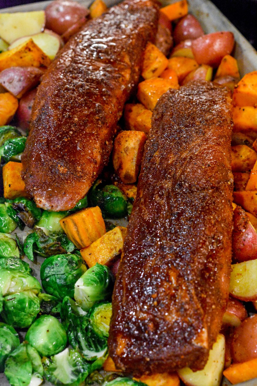 Biweekly Spice-Rubbed Pork Tenderloin with Roasted Sweet Potatoes