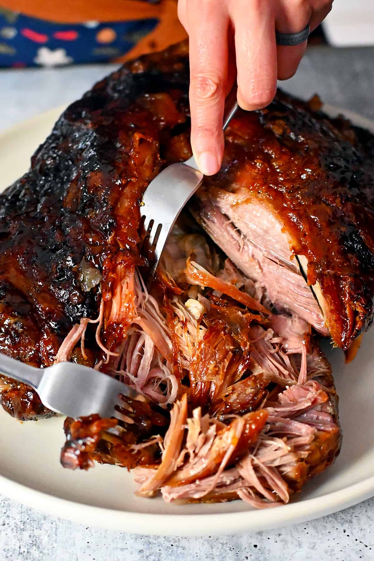 Slow-Roasted Pork Shoulder with Five-Spice and Honey Glaze