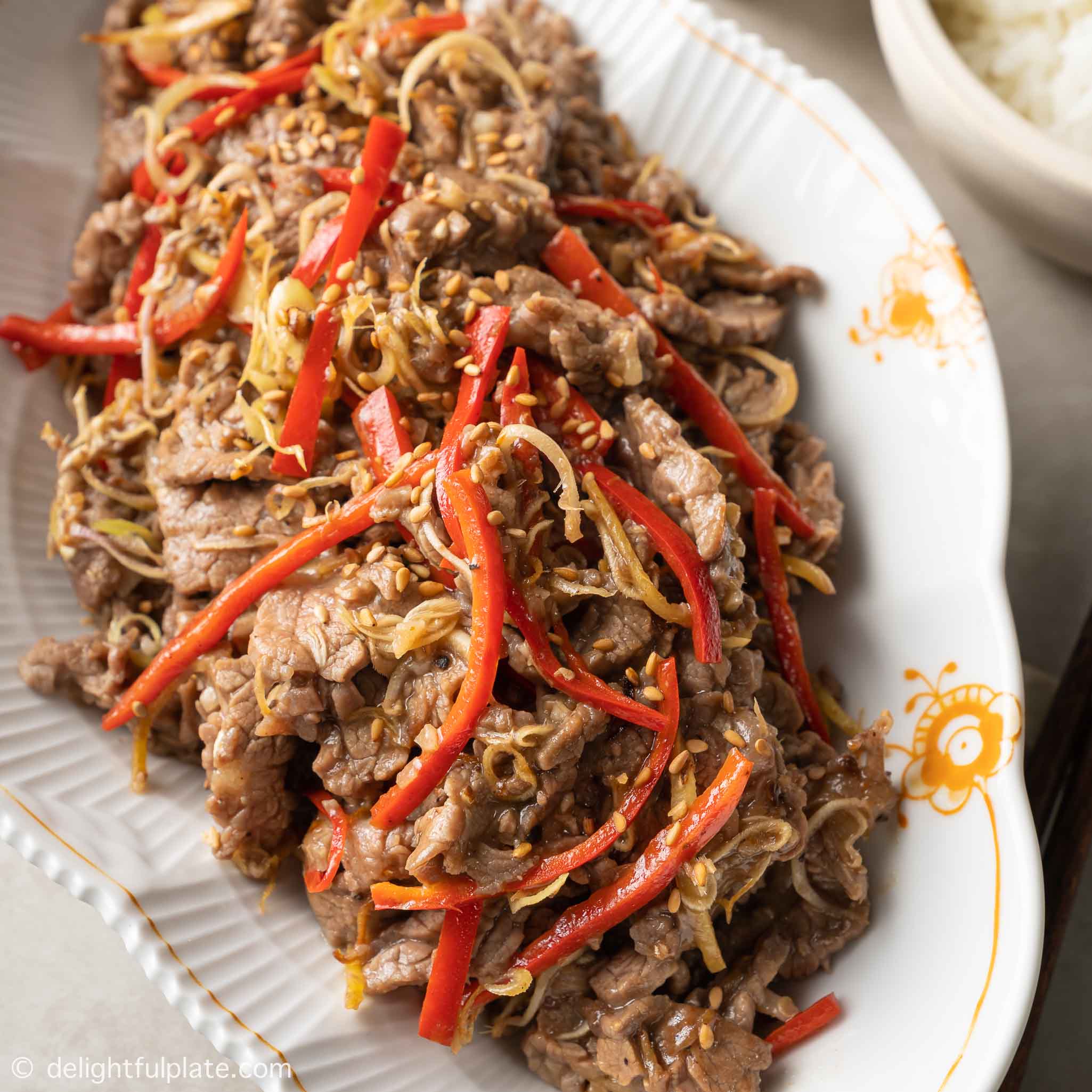 Skillet Sautéed Vietnamese Lemongrass Beef with Garlic and Chili