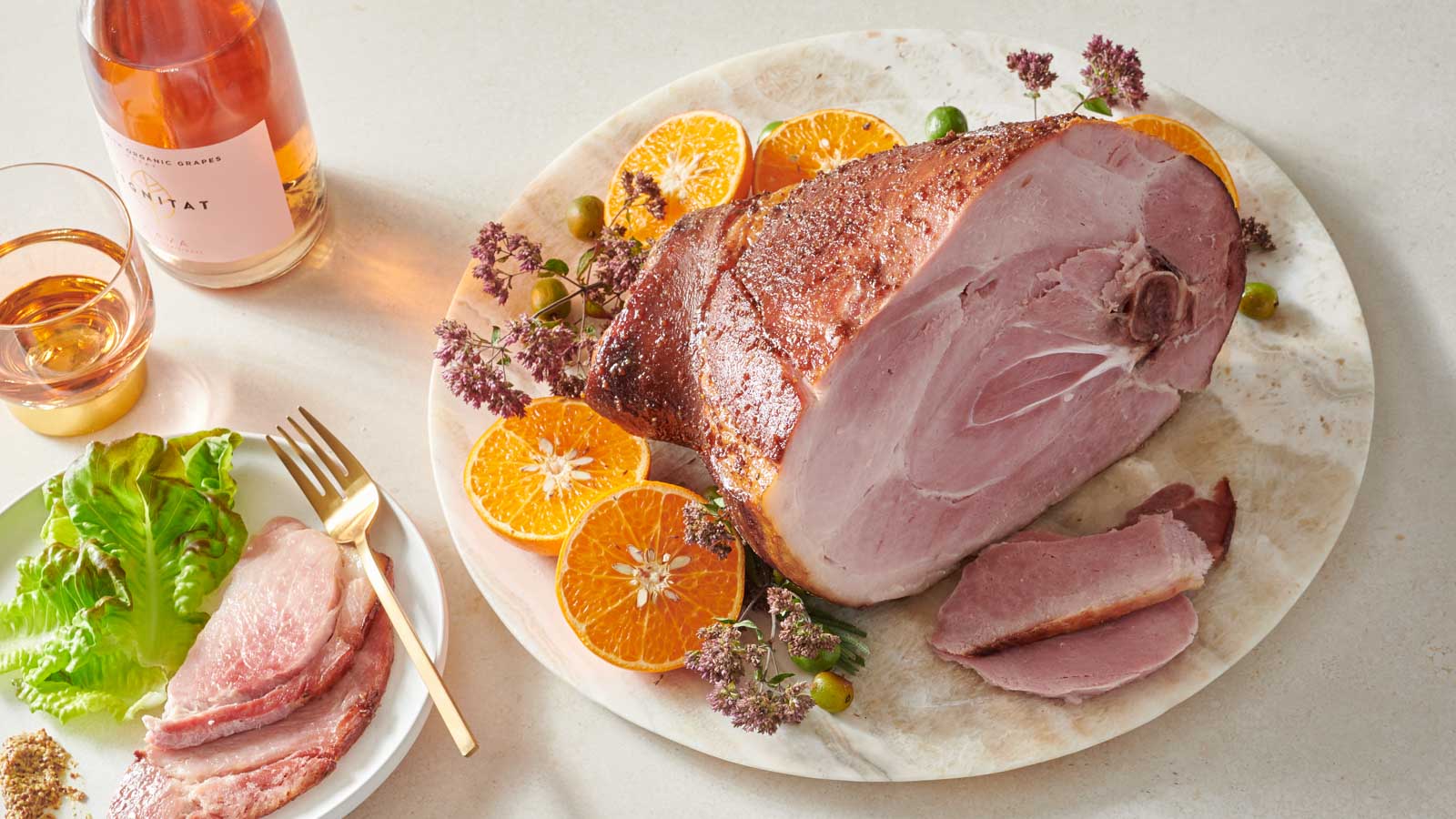 Glazed Ham with Maple-Mustard Sauce for Holiday Dinners