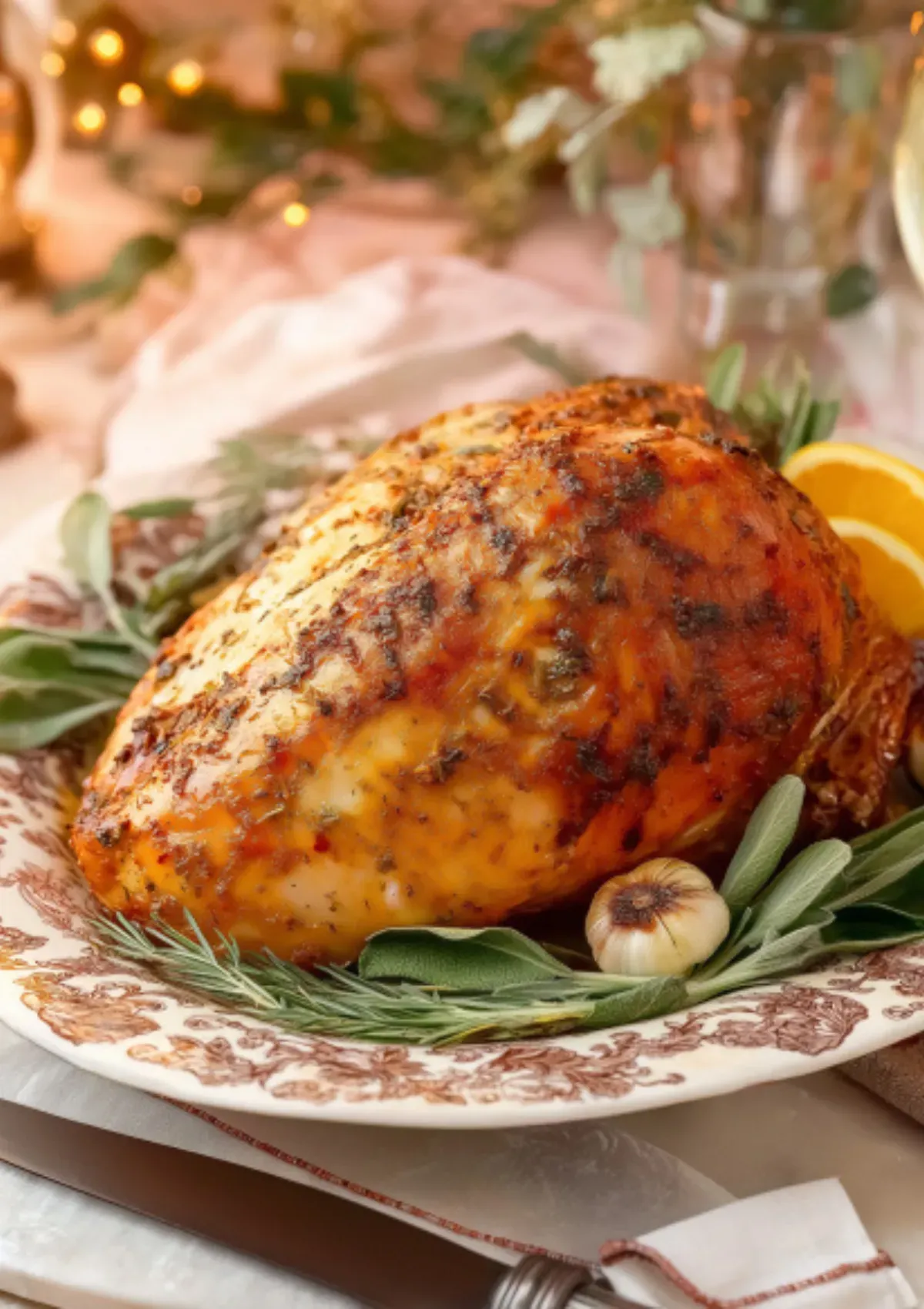Herb-Roasted Turkey Breast with Garlic and Lemon