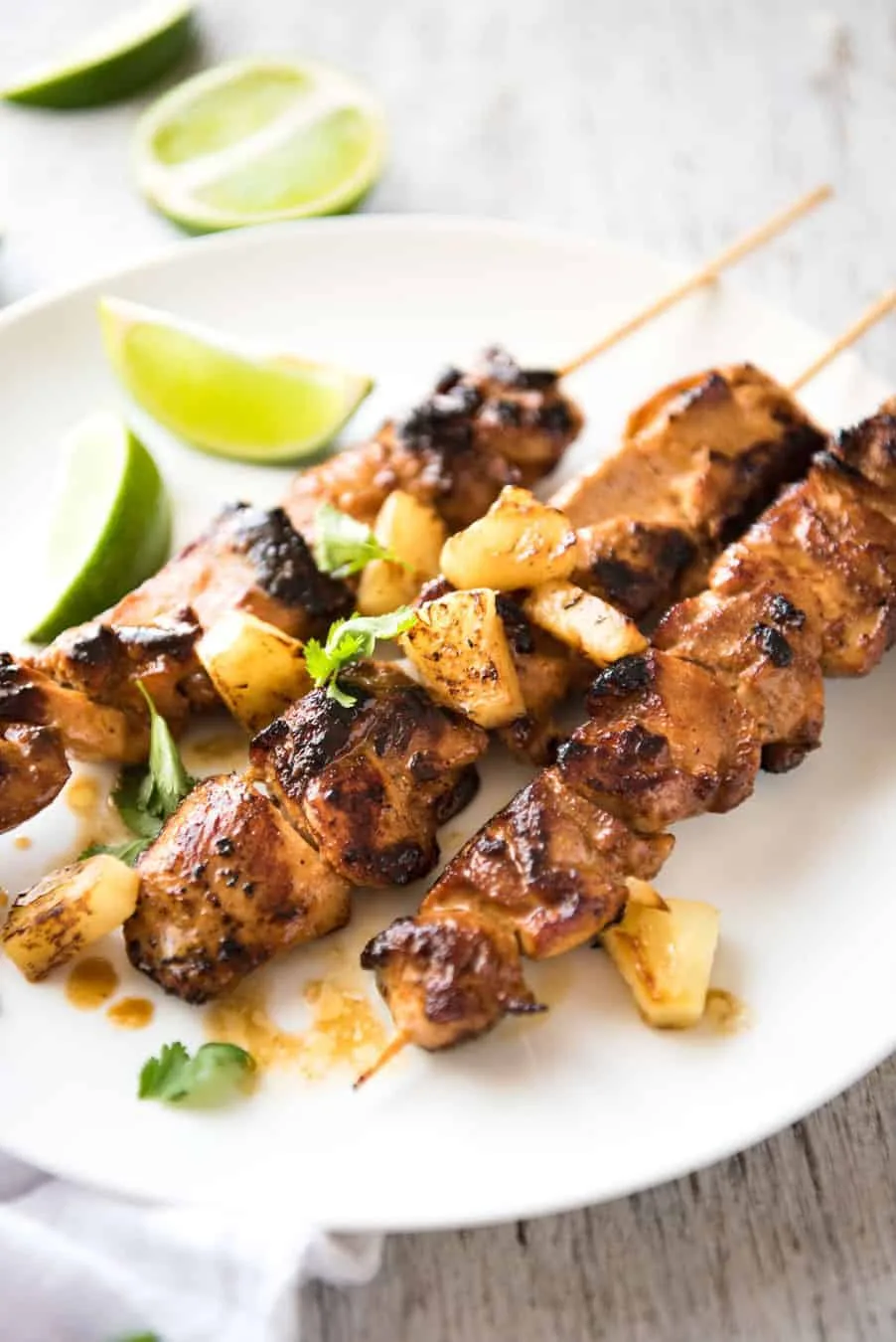 Honolulu Pineapple Chicken Skewers with Coconut Rice