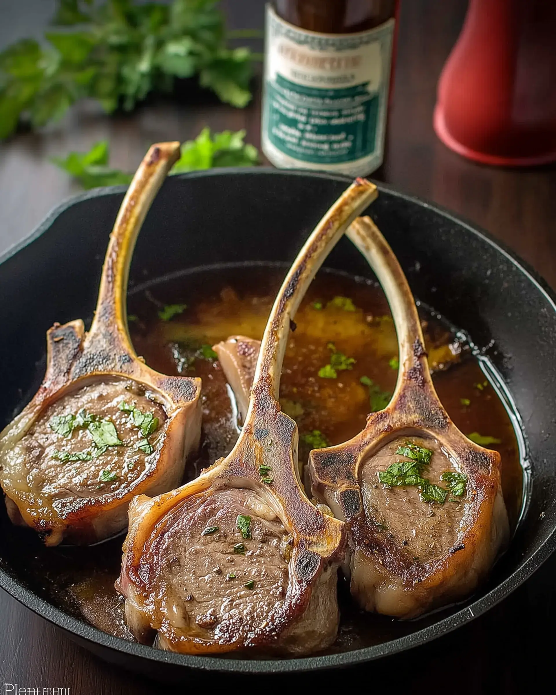 Spice-Rubbed Lamb Chops with Herb Sauce