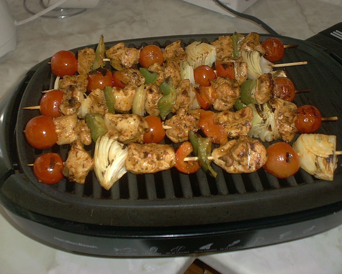 Aperol-Glazed Grilled Chicken Skewers