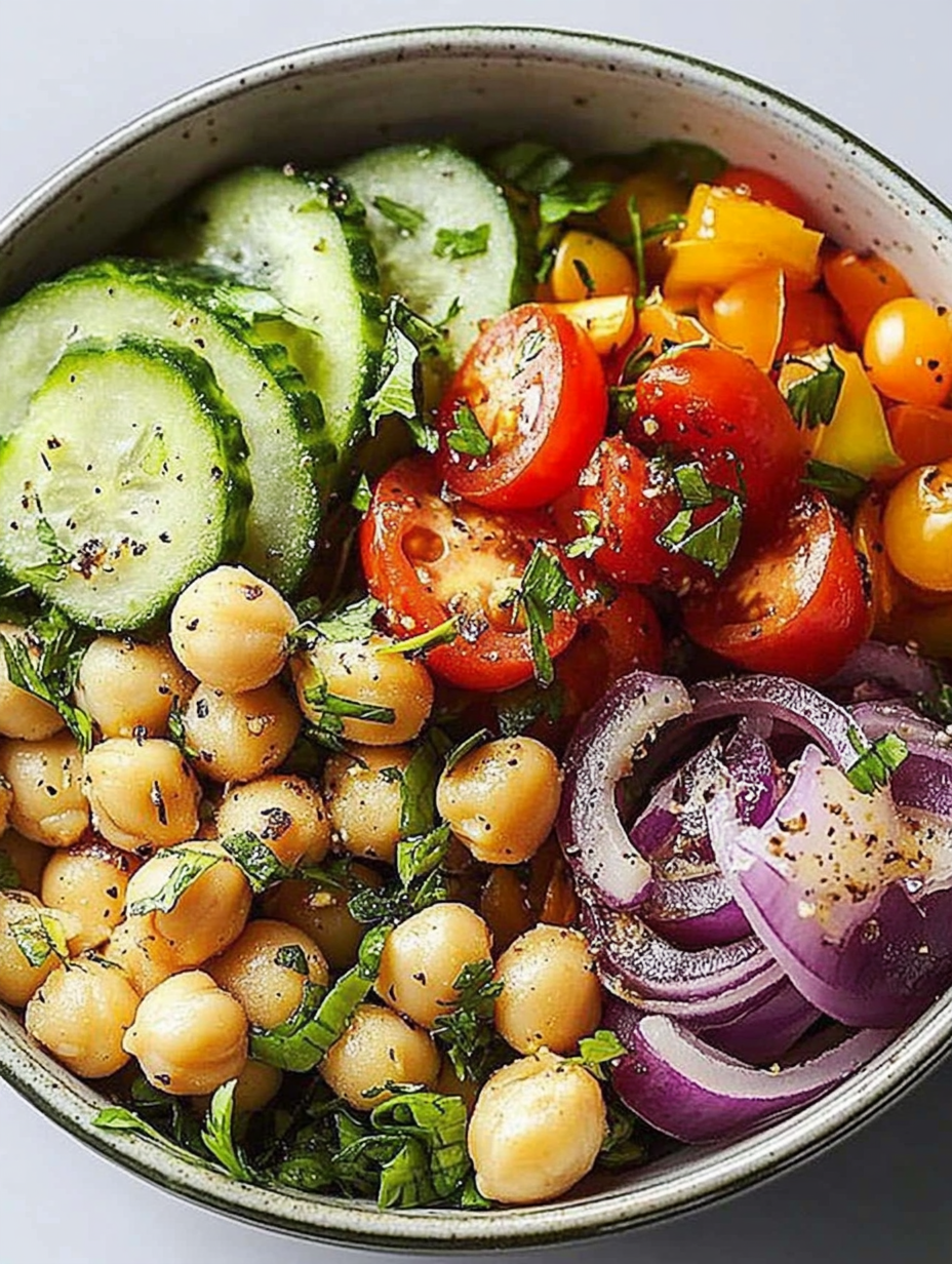 Oven-Roasted Mediterranean Chickpea and Vegetable Bowl