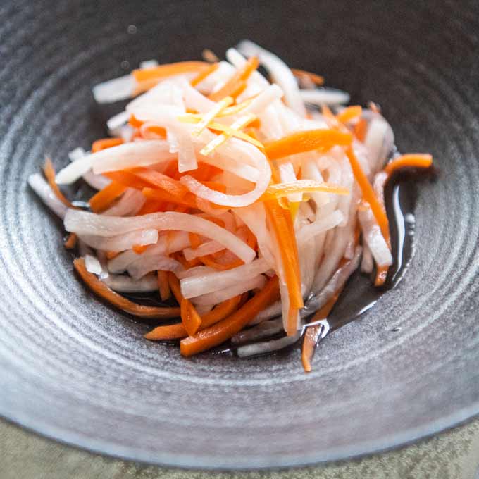 Vegetable Maki Rolls with Pickled Daikon and Carrot