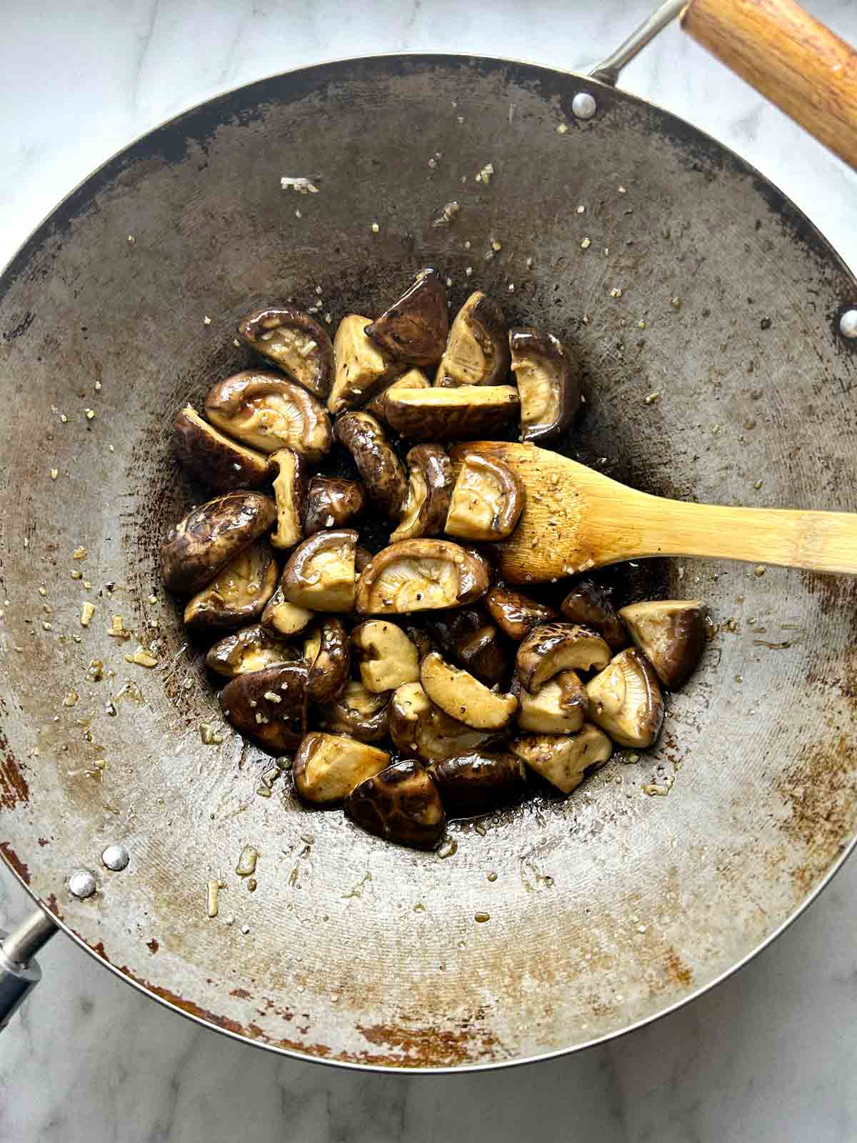Roasted Garlic and Shiitake Mushroom Stir Fry