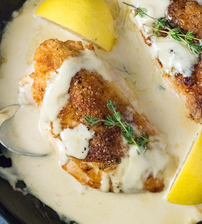Pan-Seared Chicken with Citrus and Thyme Sauce
