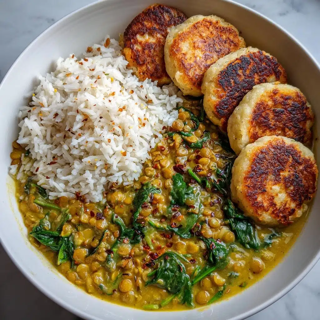 One-Pot Coconut Curry Lentils with Spinach and Tomatoes
