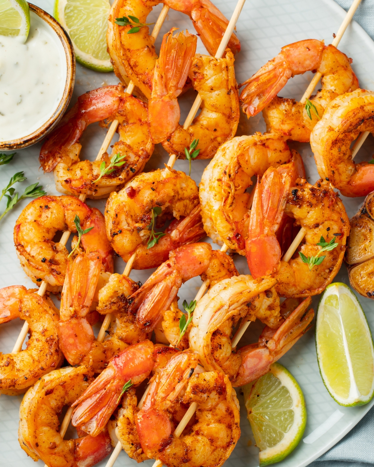 Citrus-Marinated Grilled Shrimp Skewers with Chili and Garlic
