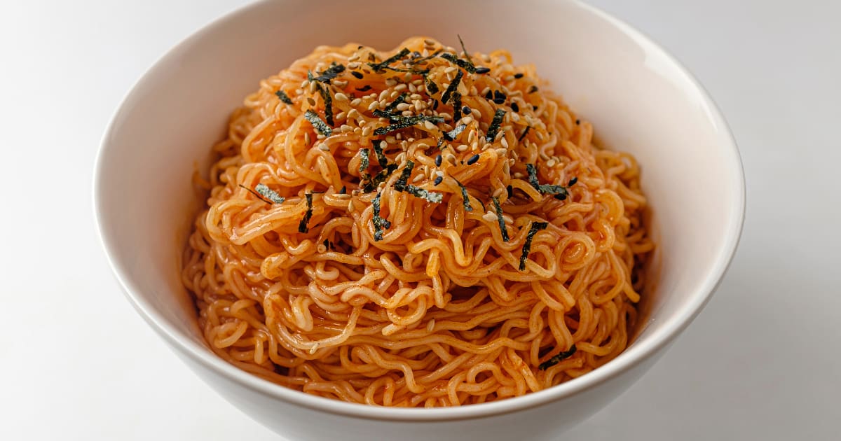 Stir-Fried Instant Ramen with Korean Gochujang and Vegetables