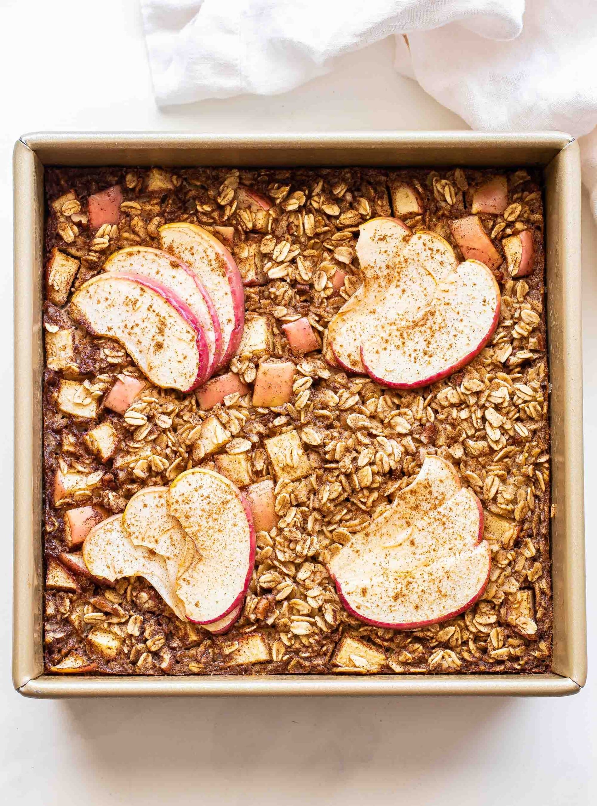 Mid-Aged Apple and Cinnamon Baked Oatmeal
