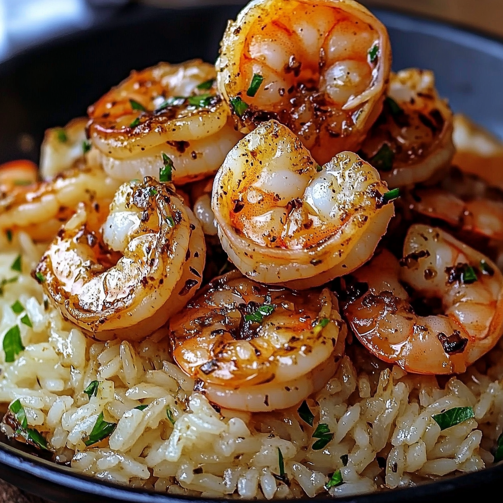 One-Pan Garlic Butter Shrimp with Rice