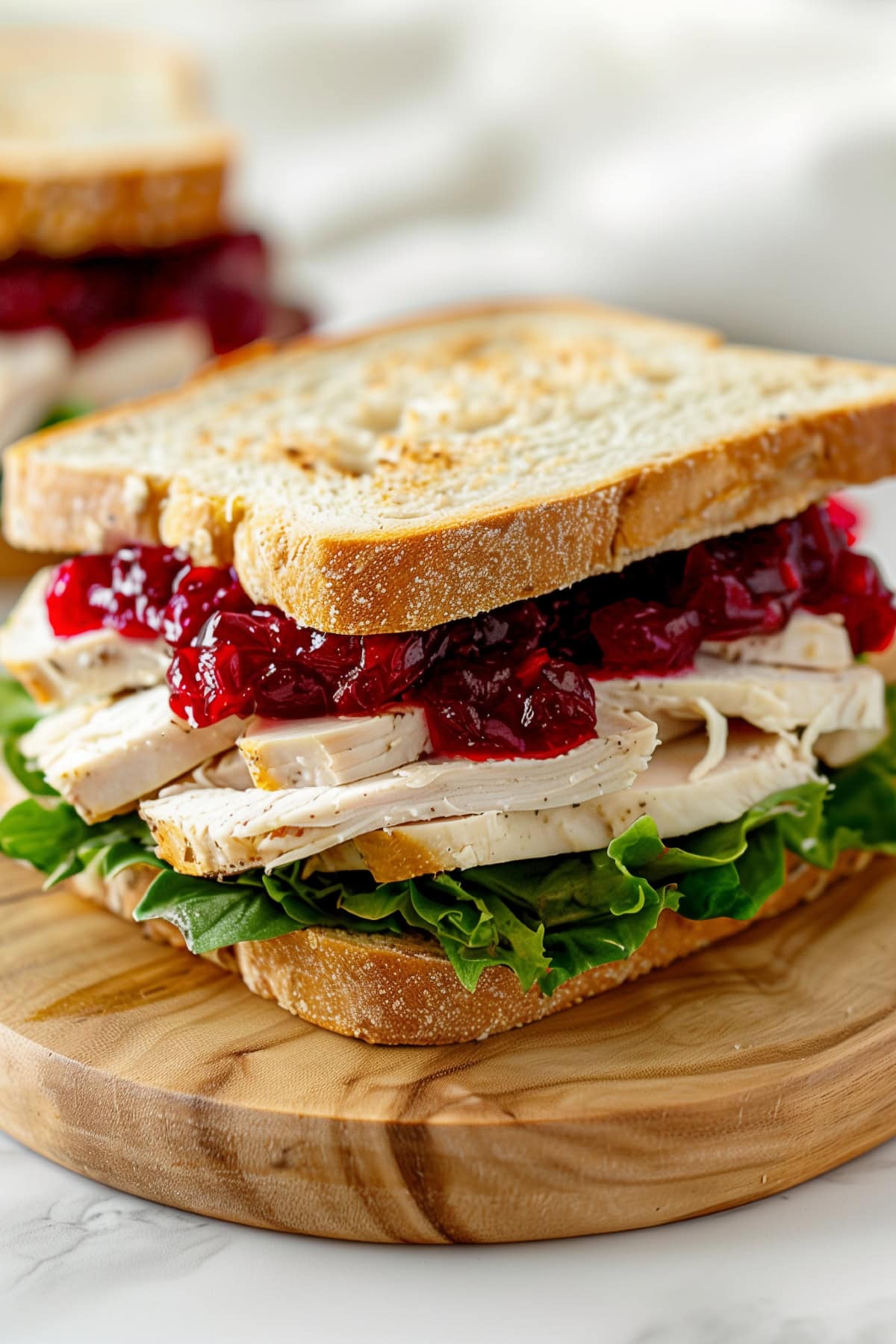 Open-Faced Turkey Sandwich with Cranberry Mustard Spread