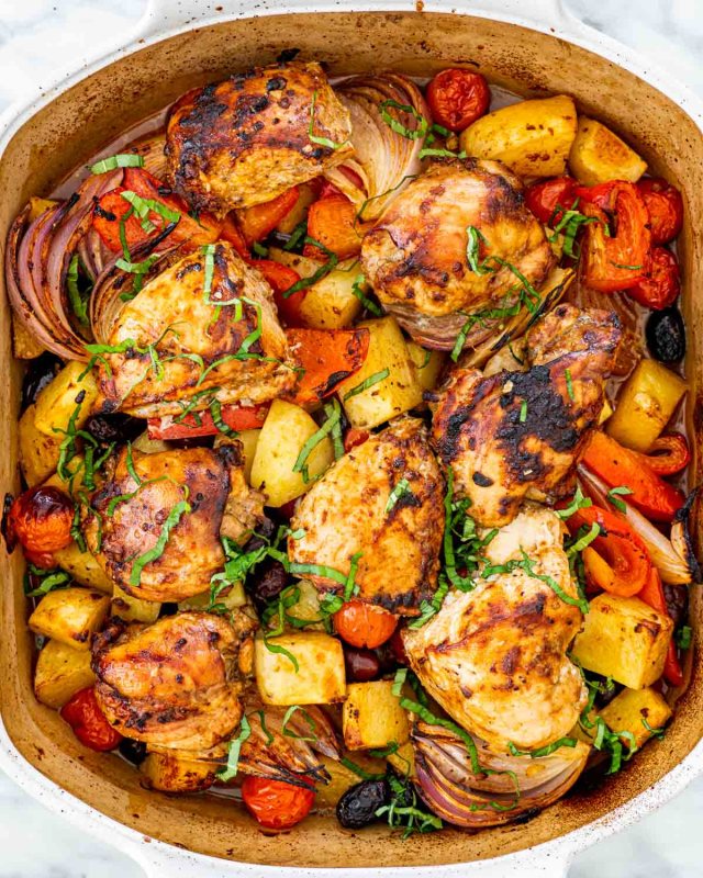 Pan-Seared Chicken with Barley and Roasted Vegetables
