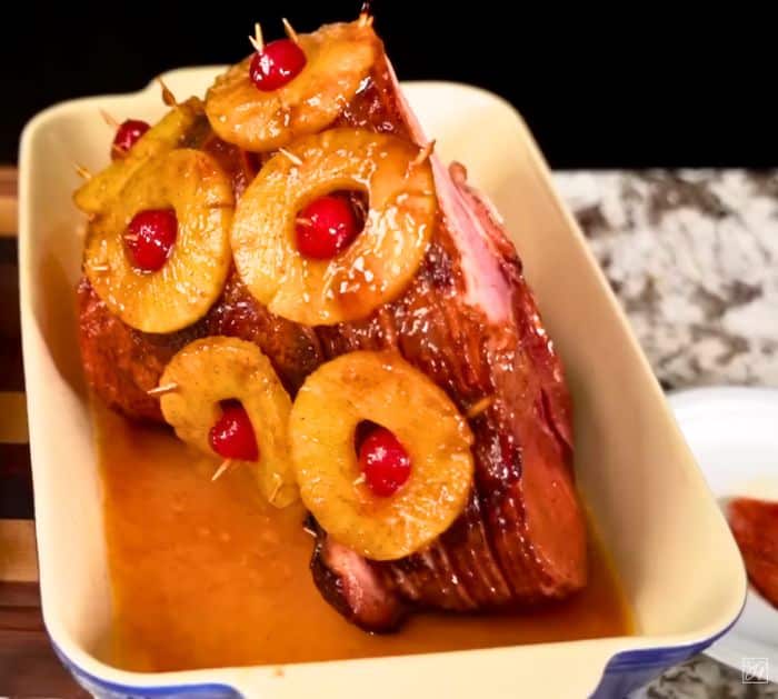 Honey-Glazed Ham with Clove-Spiced Pineapple for Christmas