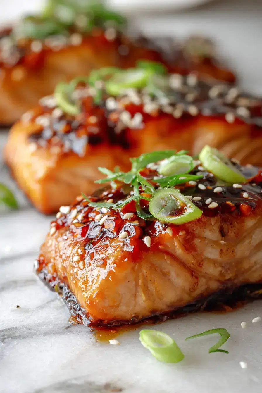 Miso-Glazed Salmon with Scallion and Sesame Rice