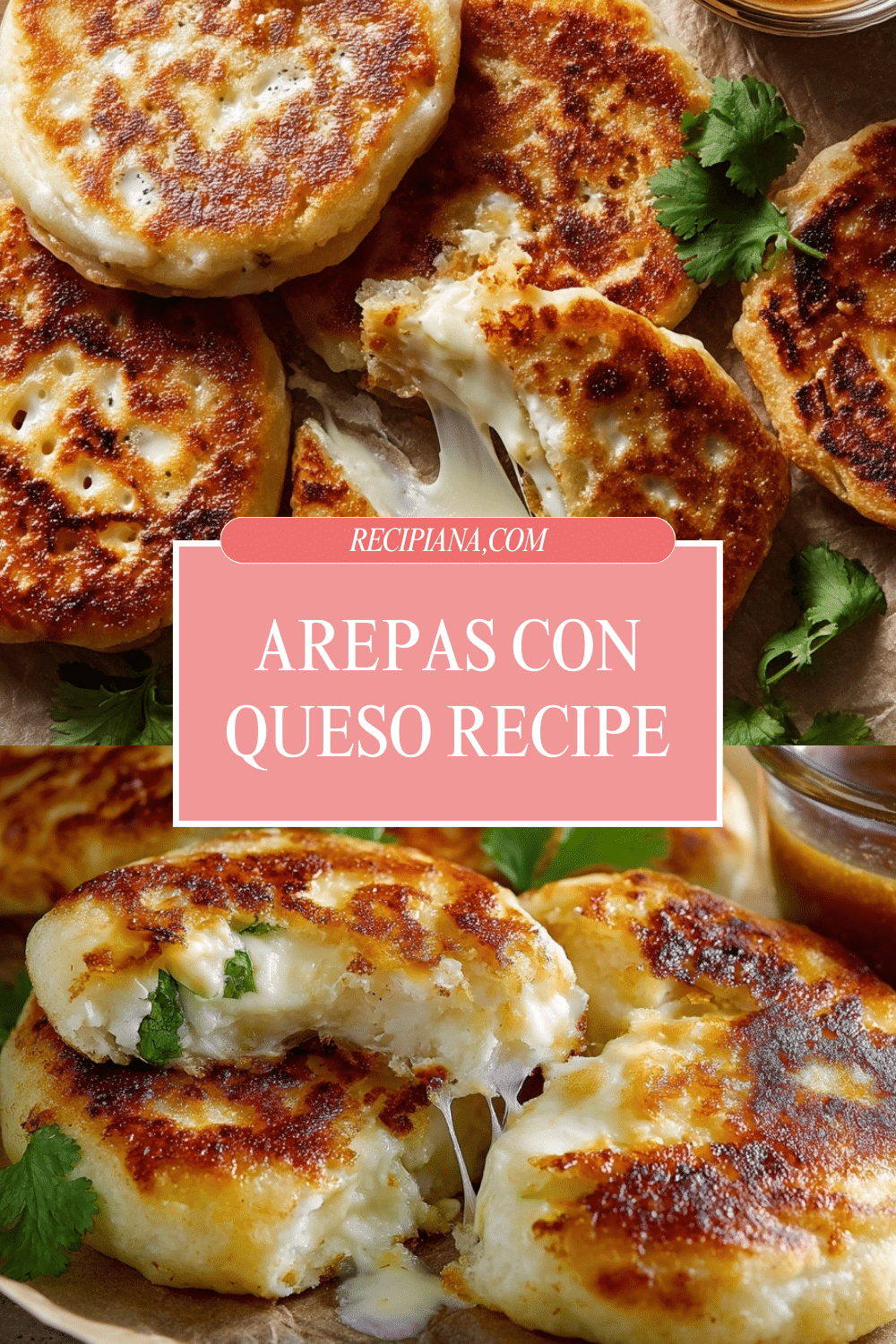 Pan-Fried Arepas with Black Bean and Queso Blanco Filling