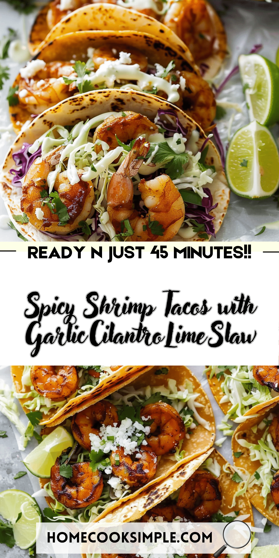 Sheet Pan Spicy Chipotle Shrimp Tacos with Cilantro Slaw