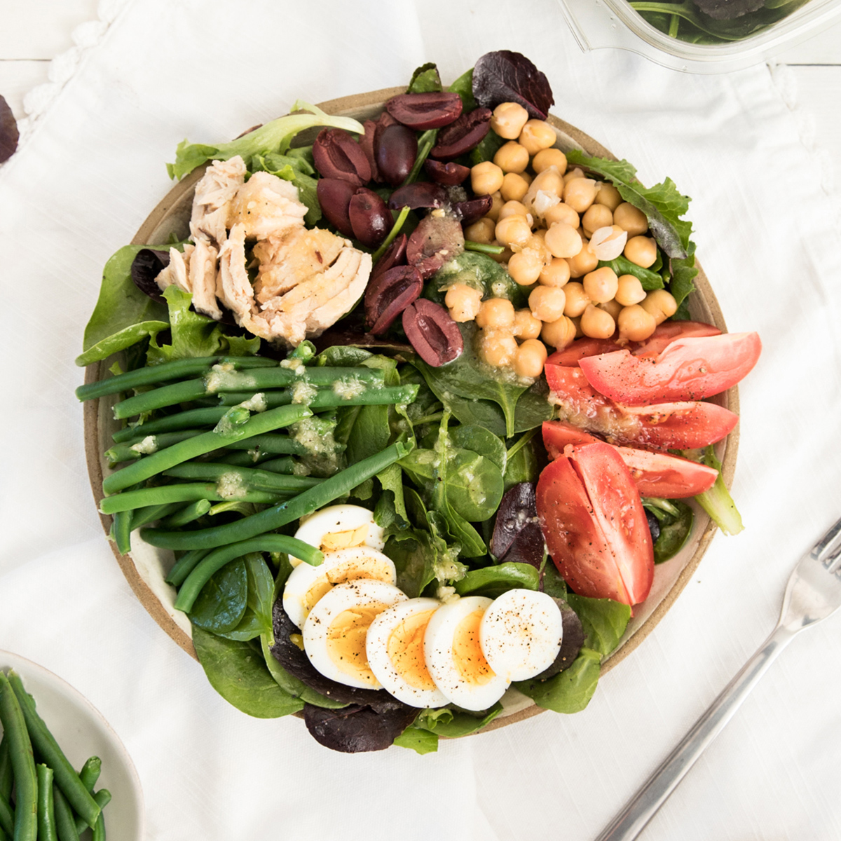 Rustic Niçoise Salad with New Potatoes and Lemon Dressing