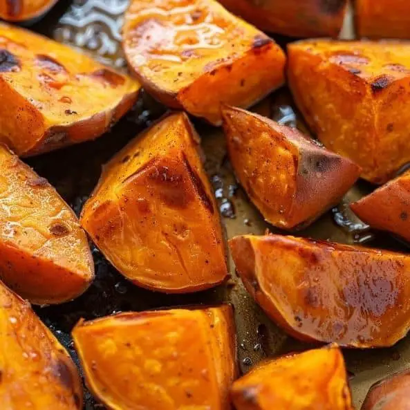 Maple-Roasted Sweet Potatoes with Cinnamon and Thyme