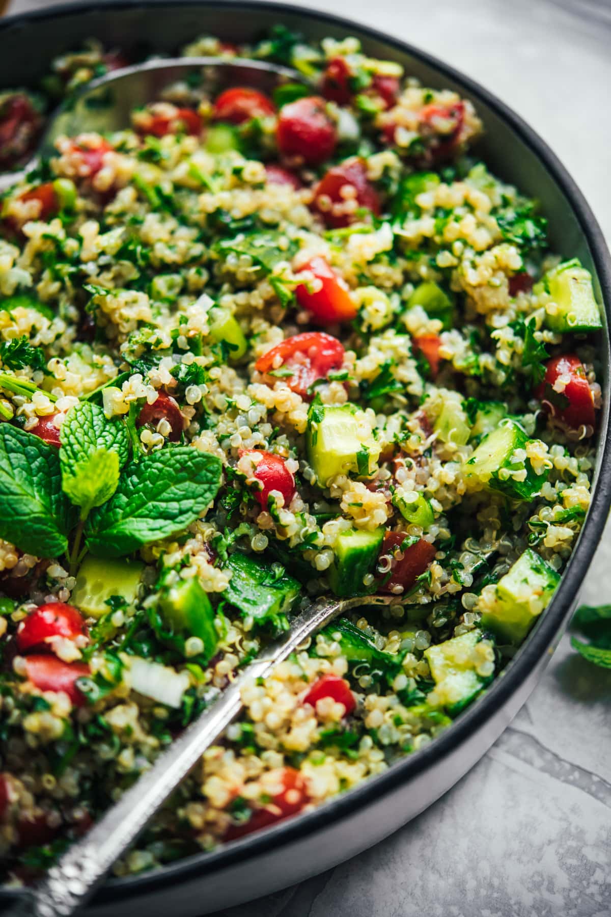 Gluten-Free Quinoa Tabbouleh with Fresh Tomatoes and Mint