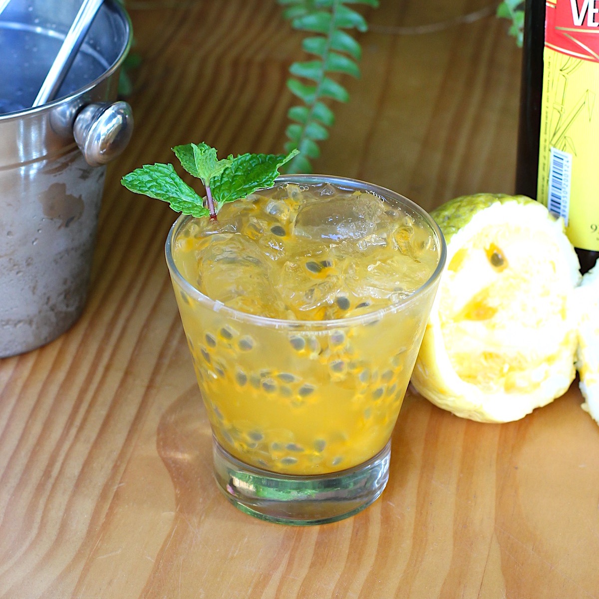 Cachaça-Infused Passion Fruit Caipirinha