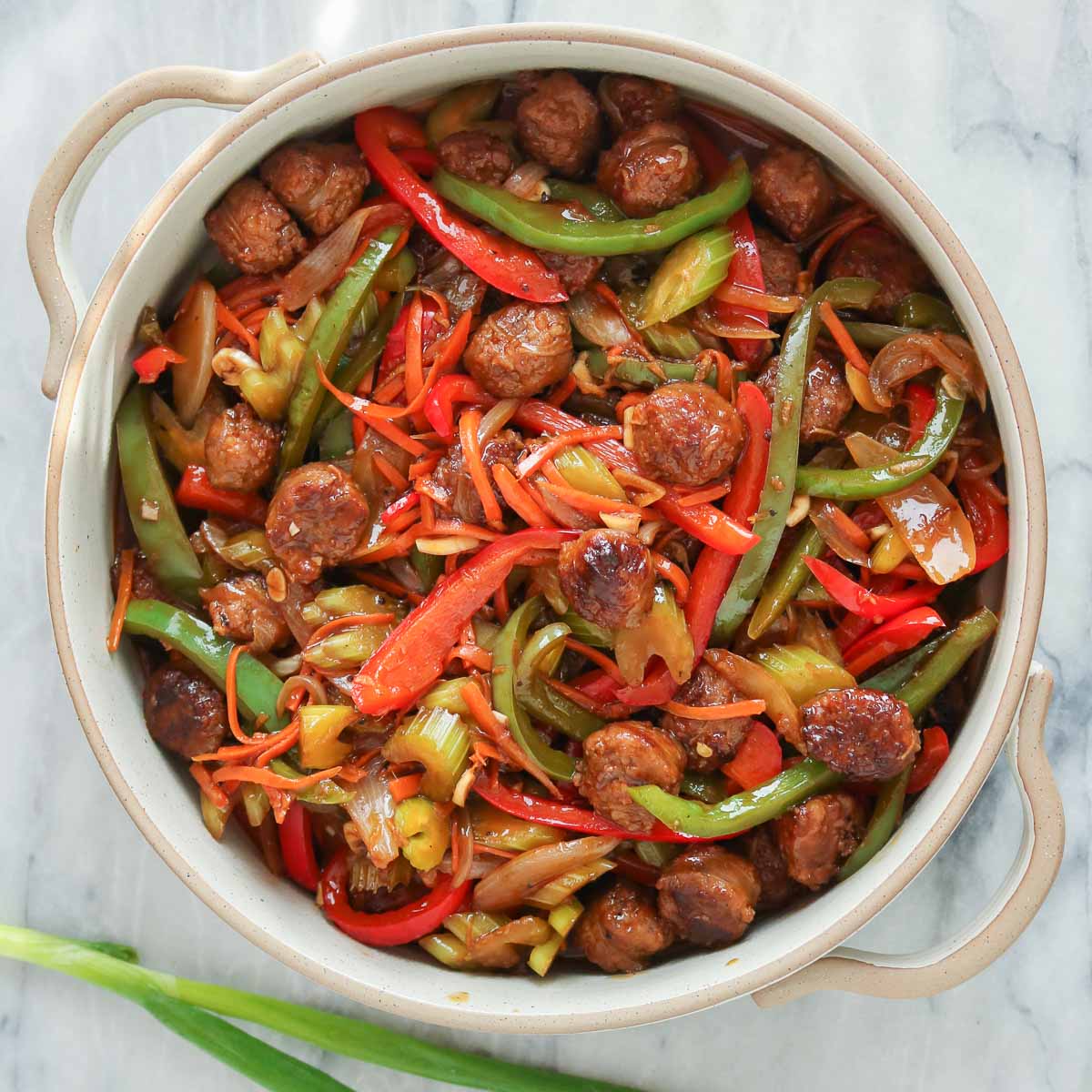 One-Pot Spicy Sausage and Vegetable Stir Fry