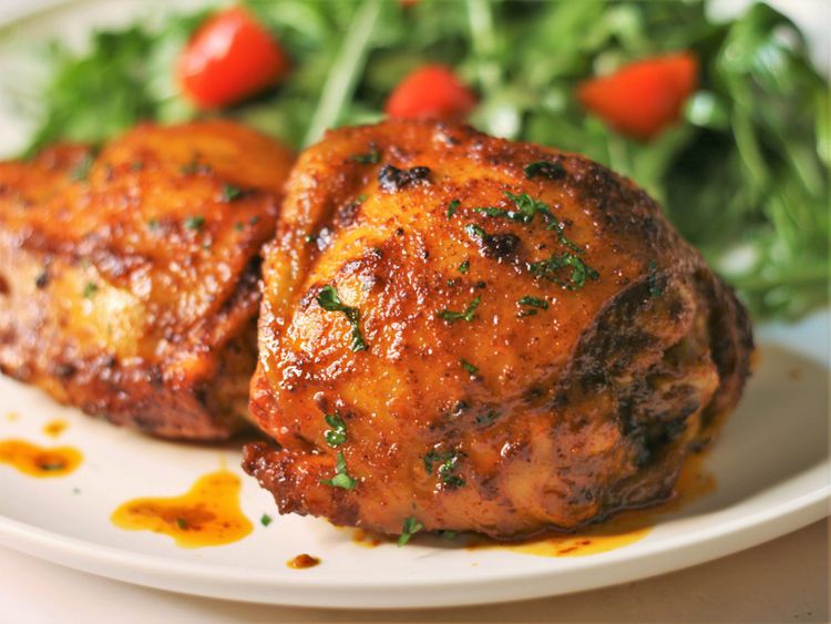 Oven-Roasted Chicken Thighs with Smoky Paprika and Garlic