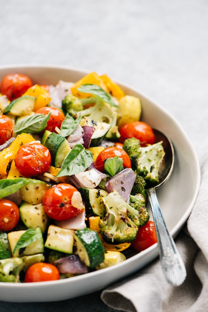 Sheet Pan Roasted Summer Vegetables with Garlic and Thyme