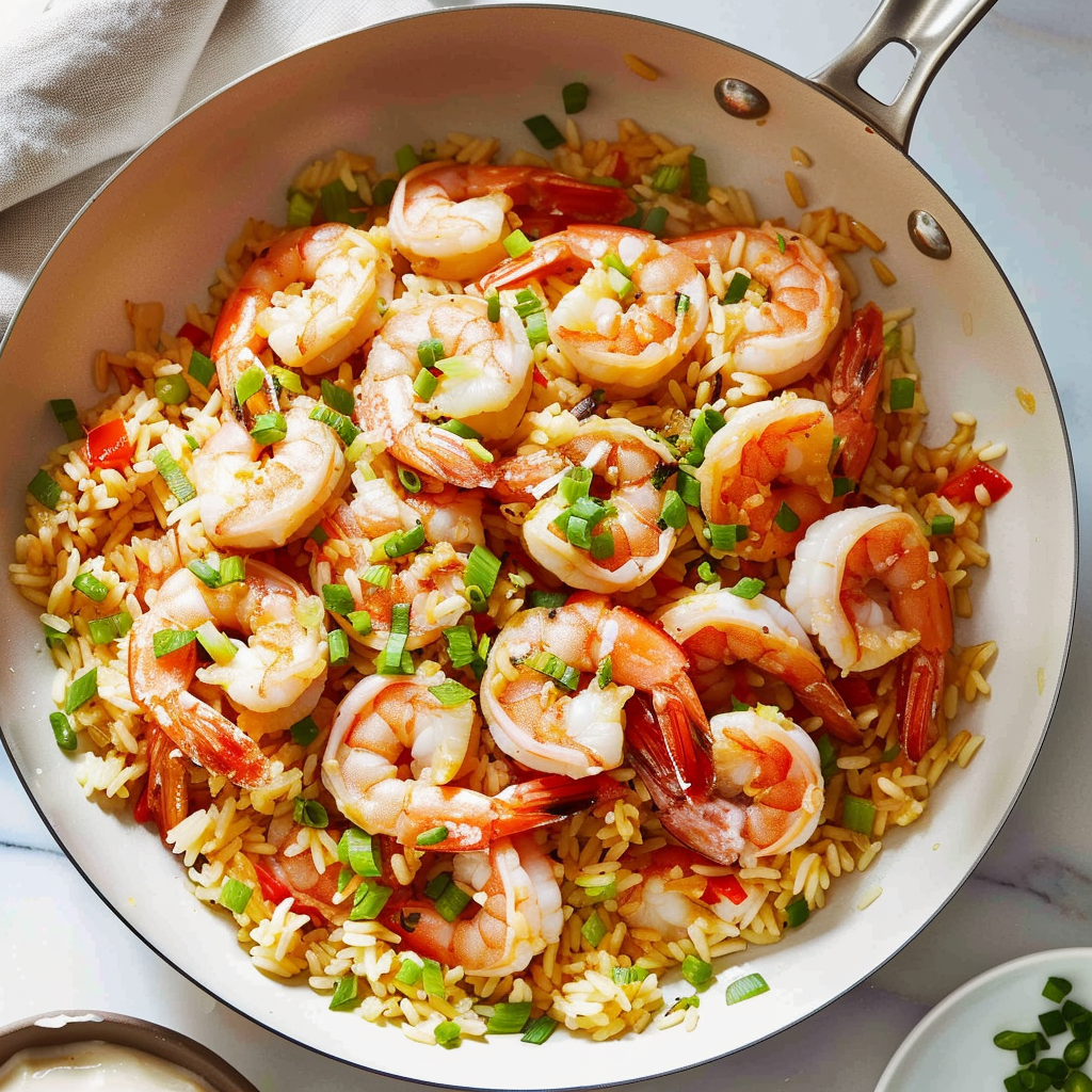 One-Pan Garlic Butter Shrimp with Lemon Rice