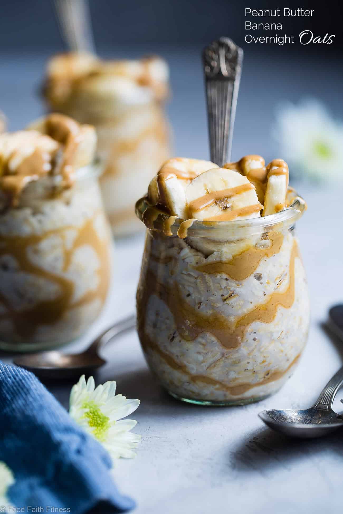 No-Bake Banana Peanut Butter Overnight Oats