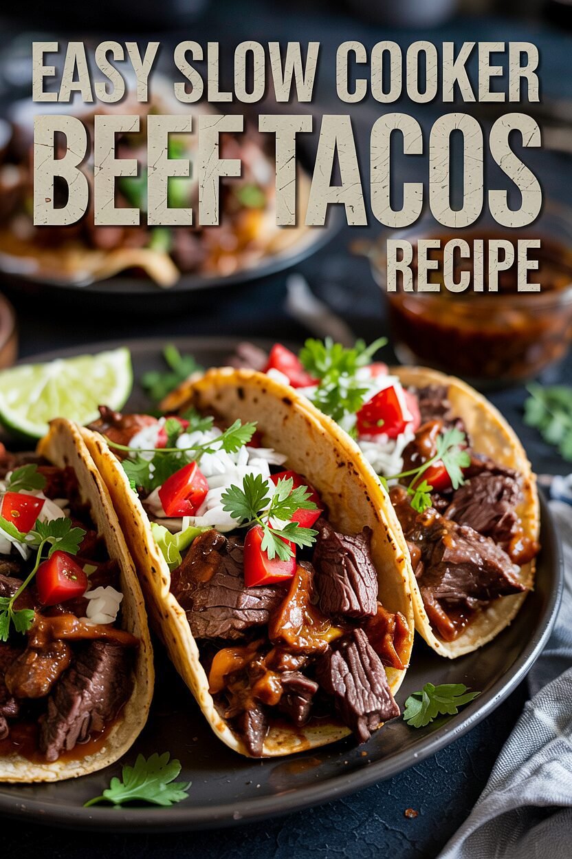 Slow-Cooker Beef Tacos with Crisp Cabbage Slaw