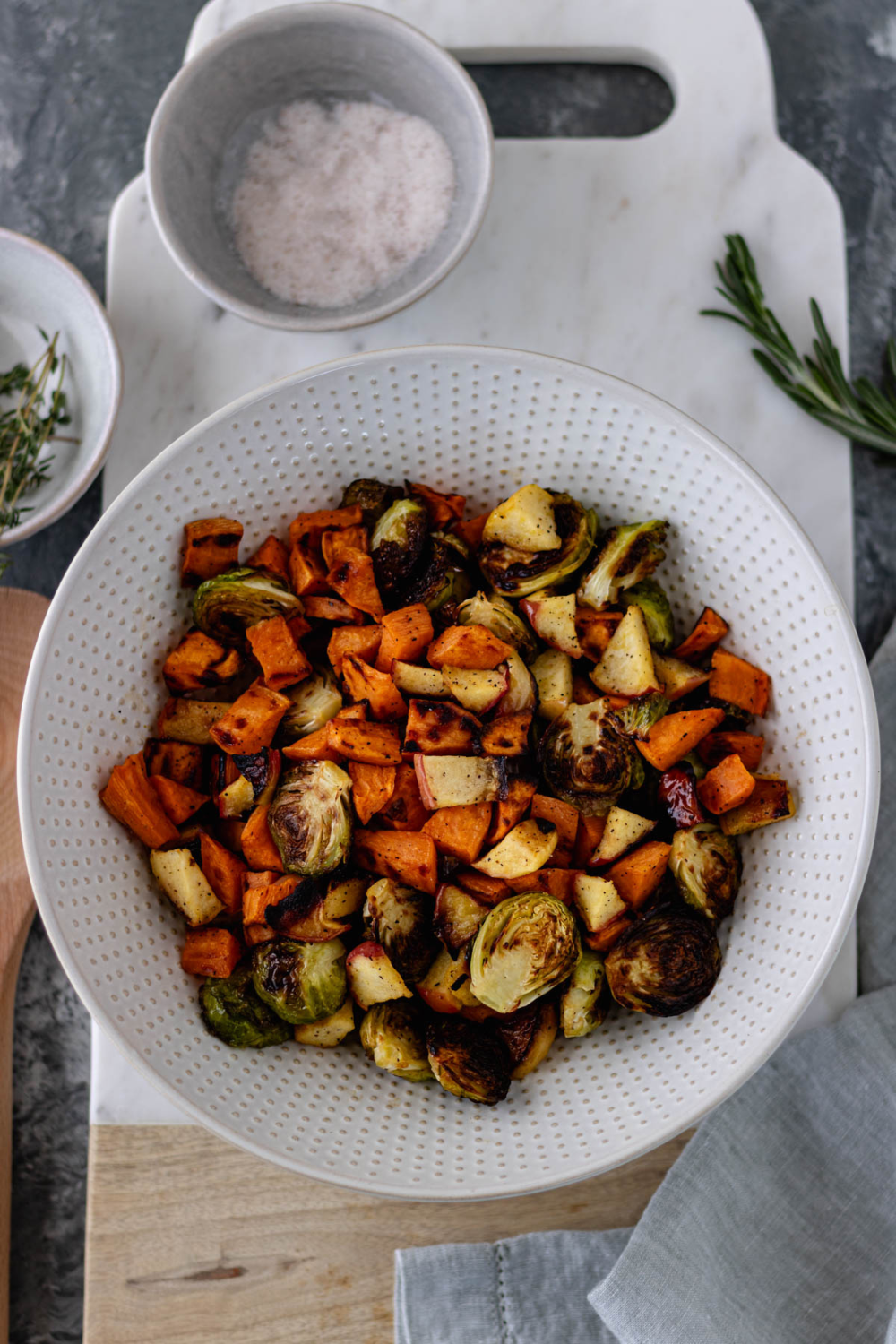 Maple-Glazed Carrot and Sweet Potato Sheet Pan Roast