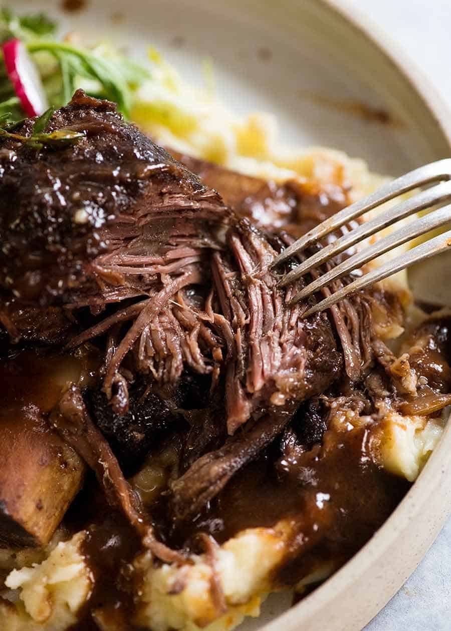 Slow-Braised Beef with Aged Red Wine and Root Vegetables