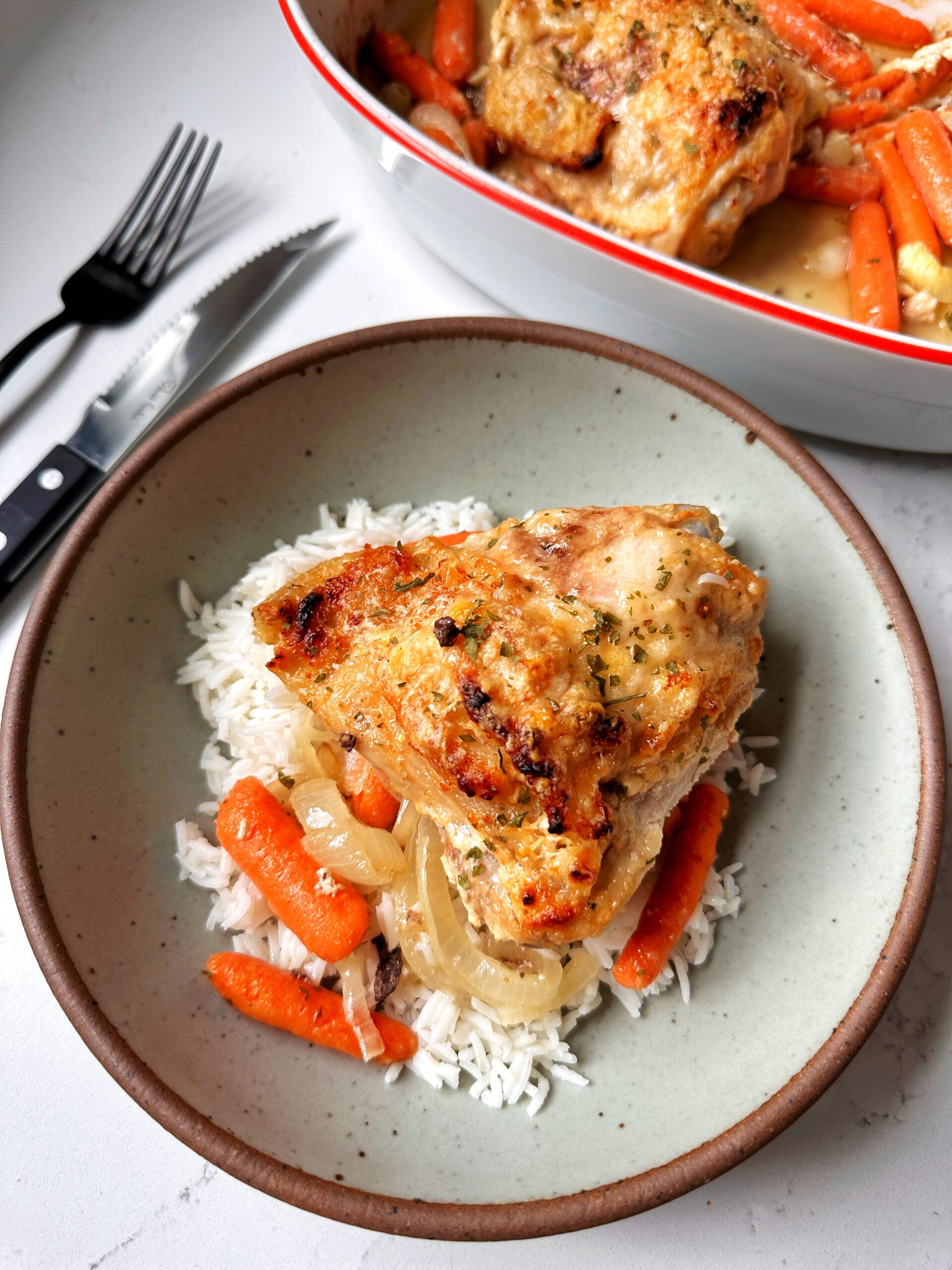 Pan-Seared Chicken Thighs with Aged Parmesan and Lemon Zest