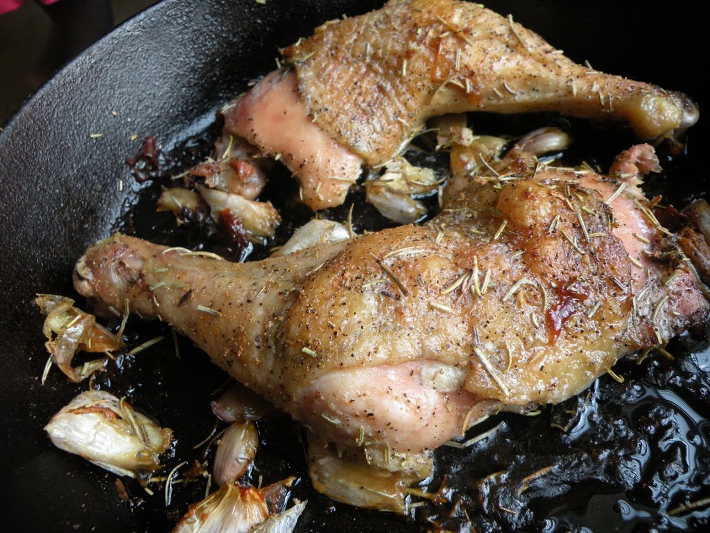 Pan-Seared Chicken with Garlic and Rosemary Infusion