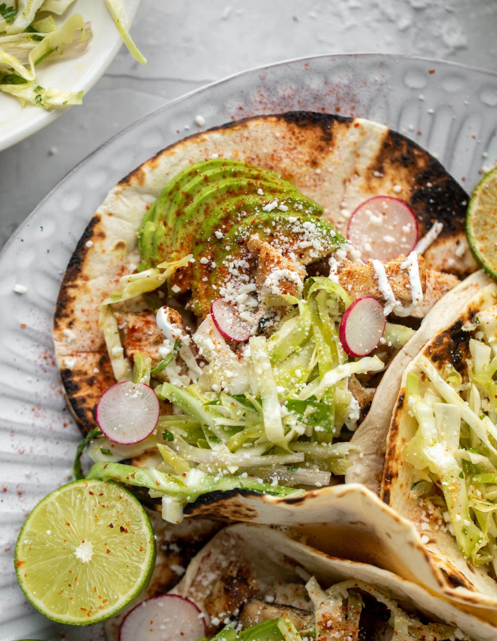 Chili-Lime Grilled Chicken Tacos with Cabbage Slaw