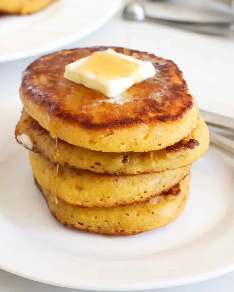 Pan-Fried Johnny Cakes with Maple Butter Drizzle